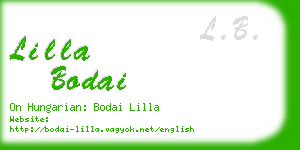 lilla bodai business card